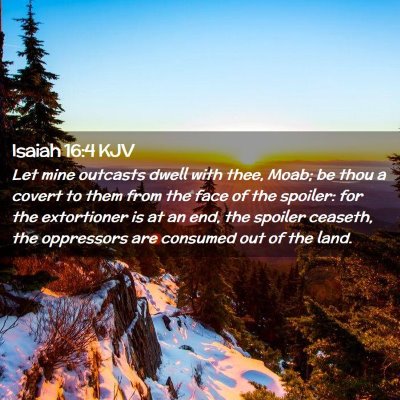 Isaiah 16:4 KJV Free Bible Images