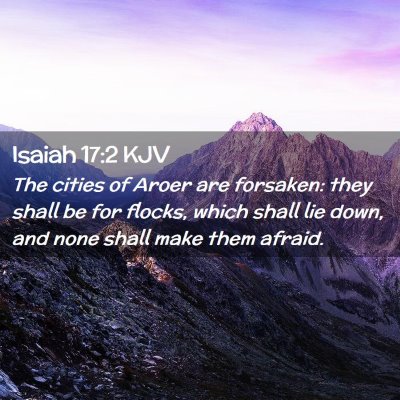 Isaiah 17:2 KJV Free Bible Images