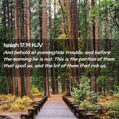 Isaiah 17:14 KJV Free Bible Images