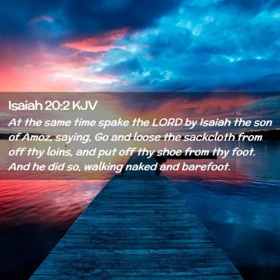 Isaiah 20:2 KJV Free Bible Images