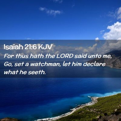 Isaiah 21:6 KJV Free Bible Images