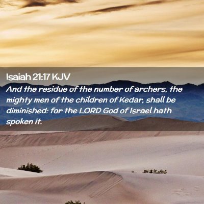 Isaiah 21:17 KJV Free Bible Images