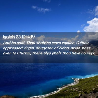 Isaiah 23:12 KJV Free Bible Images