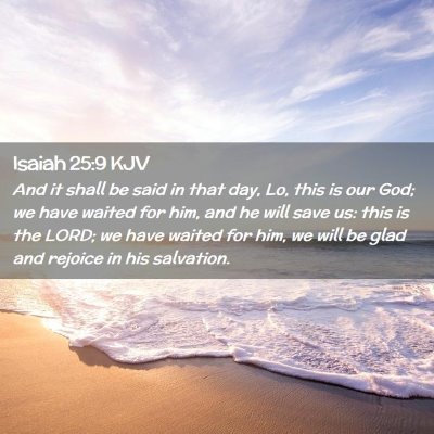 Isaiah 25:9 KJV Free Bible Images