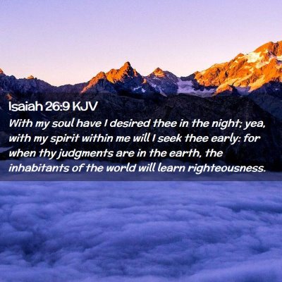 Isaiah 26:9 KJV Free Bible Images