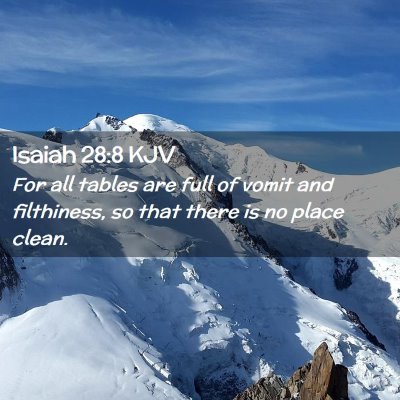 Isaiah 28:8 KJV Free Bible Images