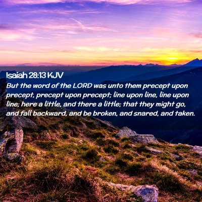 Isaiah 28:13 KJV Free Bible Images