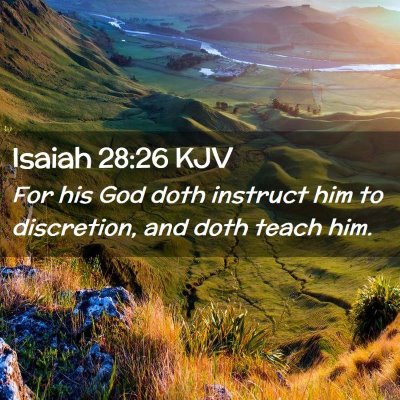 Isaiah 28:26 KJV Free Bible Images