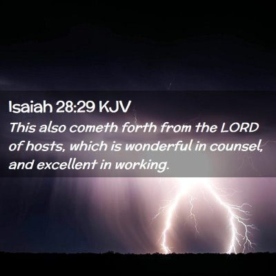 Isaiah 28:29 KJV Free Bible Images