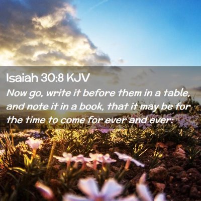 Isaiah 30:8 KJV Free Bible Images