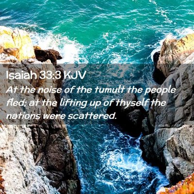 Isaiah 33:3 KJV Free Bible Images