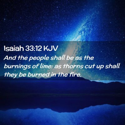 Isaiah 33:12 KJV Free Bible Images