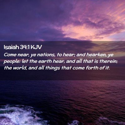 Isaiah 34:1 KJV Free Bible Images