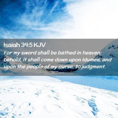 Isaiah 34:5 KJV Free Bible Images