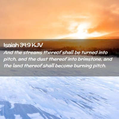 Isaiah 34:9 KJV Free Bible Images