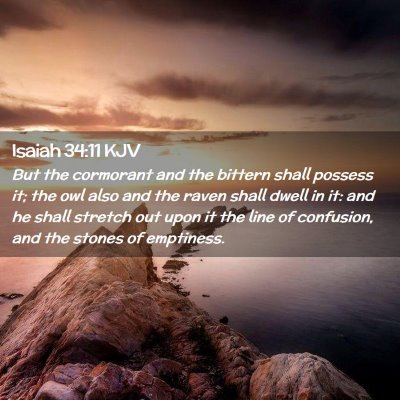 Isaiah 34:11 KJV Free Bible Images