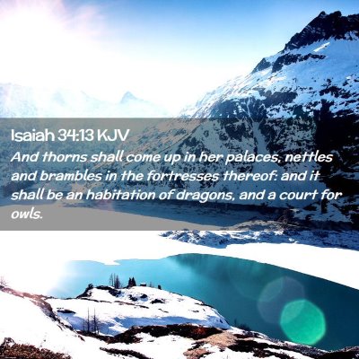 Isaiah 34:13 KJV Free Bible Images