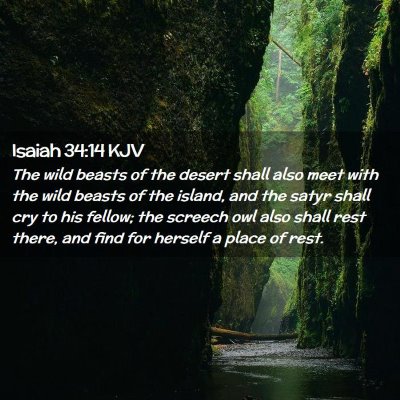 Isaiah 34:14 KJV Free Bible Images