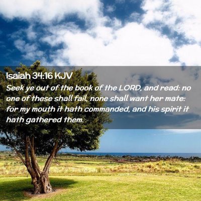 Isaiah 34:16 KJV Free Bible Images