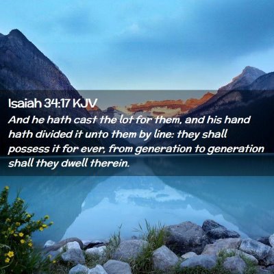 Isaiah 34:17 KJV Free Bible Images