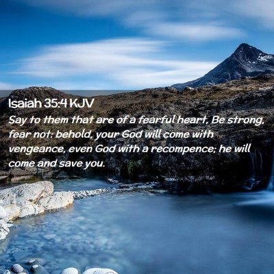 Isaiah 35:4 KJV Free Bible Images