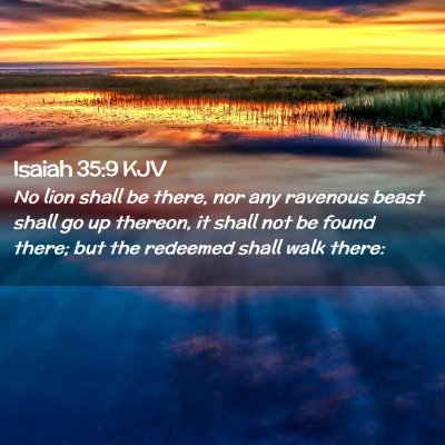 Isaiah 35:9 KJV Free Bible Images