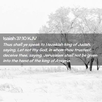 Isaiah 37:10 KJV Free Bible Images