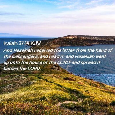 Isaiah 37:14 KJV Free Bible Images