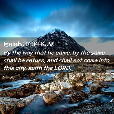 Isaiah 37:34 KJV Free Bible Images