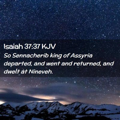 Isaiah 37:37 KJV Free Bible Images