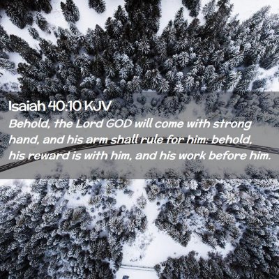 Isaiah 40:10 KJV Free Bible Images