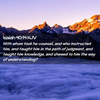 Isaiah 40:14 KJV Free Bible Images