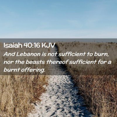 Isaiah 40:16 KJV Free Bible Images