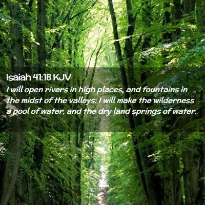 Isaiah 41:18 KJV Free Bible Images