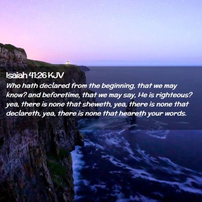 Isaiah 41:26 KJV Free Bible Images