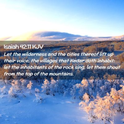 Isaiah 42:11 KJV Free Bible Images