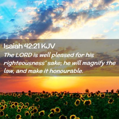 Isaiah 42:21 KJV Free Bible Images