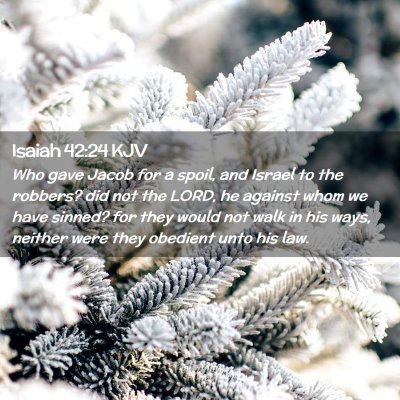 Isaiah 42:24 KJV Free Bible Images