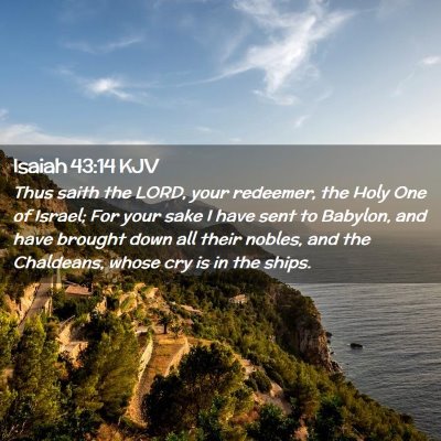 Isaiah 43:14 KJV Free Bible Images