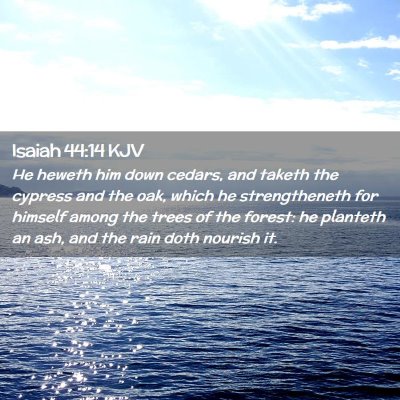 Isaiah 44:14 KJV Free Bible Images