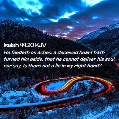 Isaiah 44:20 KJV Free Bible Images