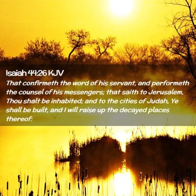 Isaiah 44:26 KJV Free Bible Images