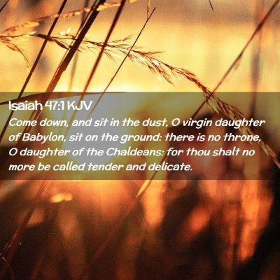 Isaiah 47:1 KJV Free Bible Images