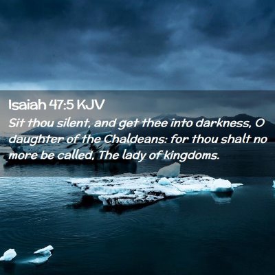 Isaiah 47:5 KJV Free Bible Images