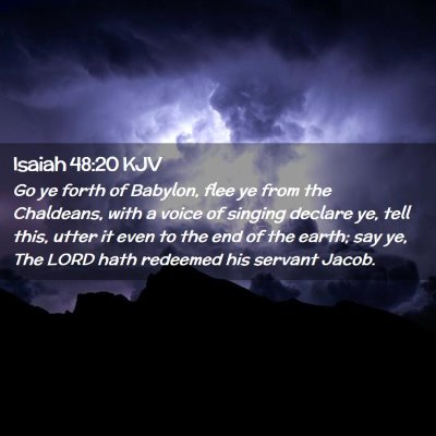 Isaiah 48:20 KJV Free Bible Images