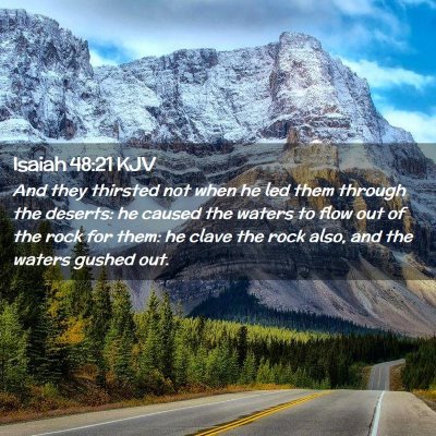 Isaiah 48:21 KJV Free Bible Images