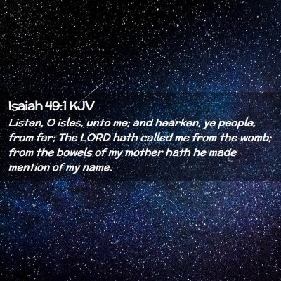 Isaiah 49:1 KJV Free Bible Images