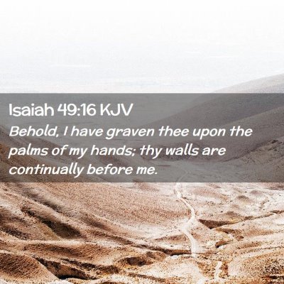 Isaiah 49:16 KJV Free Bible Images