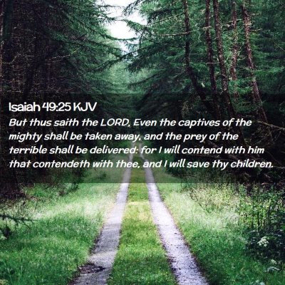 Isaiah 49:25 KJV Free Bible Images