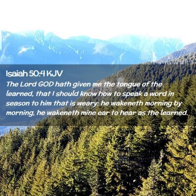 Isaiah 50:4 KJV Free Bible Images